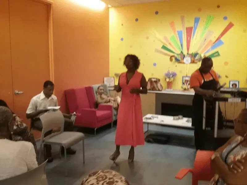 JC Publishing Writers Guild gathering with members celebrating